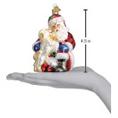 Old World Christmas Ornaments Santa Puppy Love Glass Blown Ornaments for Christmas Tree
