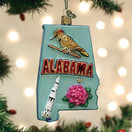 Old World Christmas Ornaments State of Alabama Glass Blown Ornaments for Christmas Tree