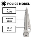 Spyderco Ambitious Lightweight Pocket Knife with 8Cr13MoV Stainless Steel Blade with Black FRN Handle