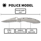 Spyderco Ambitious Lightweight Pocket Knife with 8Cr13MoV Stainless Steel Blade with Black FRN Handle