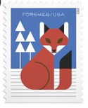 Winter Woodland Animals (2 Booklets of 20) Forever Postage Stamps (a Deer, Fox, Rabbit, and Owl) 2023 Scott #5822-5825 | 40 Stamps