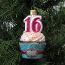 Old World Christmas Sweet 16 Blown Glass 2020 Unique Christmas Ornaments for Christmas Tree Decorations.