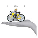 Old World Christmas Glass Blown Ornament Road Bike (46067) White