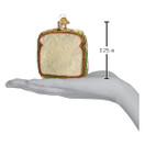 Old World Christmas Ham and Cheese Sandwich Glass Blown Ornament for Christmas Tree | Ham and Cheese Sandwich
