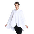 IC Collection Scalloped Cotton Blouse - 2585B | Medium, White