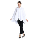 IC Collection Scalloped Cotton Blouse - 2585B | Medium, White