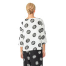 IC Collection Two-Tone Dot Pocket Shirt | Small, White
