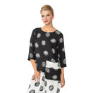 IC Collection Two-Tone Dot Pocket Shirt | Large, Black
