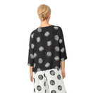 IC Collection Two-Tone Dot Pocket Shirt | Large, Black