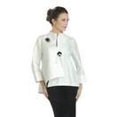 IC Collection Jacquard Asymmetric Jacket - 2125J | X-Large, White