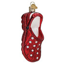 Old World Christmas Rubber Clog Glass Hanging Ornament