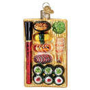 Old World Christmas Sushi Platter Glass Hanging Ornament