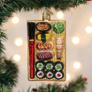 Old World Christmas Sushi Platter Glass Hanging Ornament