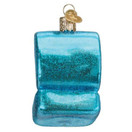 Old World Christmas Something Blue Ring Box Glass Hanging Ornament