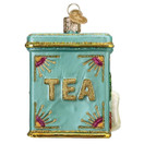 Old World Christmas Tea Tin Glass Hanging Ornament