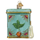 Old World Christmas Tea Tin Glass Hanging Ornament