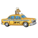 Old World Christmas NYC Taxi Glass Hanging Ornament.