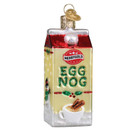 Old World Christmas Egg Nog Carton Glass Hanging Ornament.