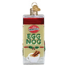 Old World Christmas Egg Nog Carton Glass Hanging Ornament.
