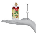 Old World Christmas Egg Nog Carton Glass Hanging Ornament.
