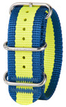 BERTUCCI DX3 B-175 Mariner Blue w/Yellow Stripe 26mm Nylon Watch Band