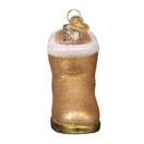 Old World Christmas Sheepskin Boot Glass Hanging Ornament