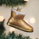 Old World Christmas Sheepskin Boot Glass Hanging Ornament.