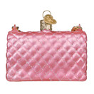Old World Christmas Quilted Purse Glass Hanging Ornament