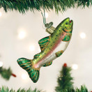 Old World Christmas Fish Collection Glass Blown Ornaments for Christmas Tree Alpine Rainbow Trout