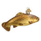 Old World Christmas Brown Trout Glass Blown Ornament for Christmas Tree