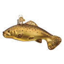 Old World Christmas Brown Trout Glass Blown Ornament for Christmas Tree | Brown Trout