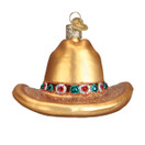 Old World Christmas Cowboy Hat Glass Blown Ornament for Christmas Tree 2.25 in H X 3.25 in W X 3.75 | Cowboy Hat