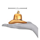 Old World Christmas Cowboy Hat Glass Blown Ornament for Christmas Tree 2.25 in H X 3.25 in W X 3.75 | Cowboy Hat