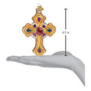 Old World Christmas Ornate Cross Glass Blown Ornament for Christmas Tree | Ornate Cross