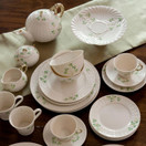 Belleek Classic Shamrock Ceramic Coffee Mug Set - Handmade Porcelain Ceramic Mug - 8 oz Ceramic Coffee Cups Set - Collectible Basketweave Tea Mugs, White Coffee Mugs Set - Aesthetic Mugs Gift Set
