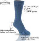 World's Softest Classic Crew Socks - Ultra Soft Socks for Women and Men - 3 Pack | Large, Denim