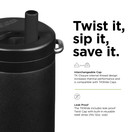 Klean Kanteen TKWide 12oz (w/ Twist Cap) - Black