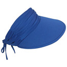 Sun Visors for Women - Visor Hats for Summer, Beach, Gardening - UV Protection, Adjustable, 4.5" Brim - Tie Adjuster | Royal Blue, Tie Back - 4.5" Brim