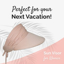 Sun Visors for Women - Visor Hats for Summer, Beach, Gardening | UV Protection, Adjustable, 4.5" Brim - Tie Adjuster (Natural, Tie Back - 4.5" Brim)