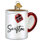 Old World Christmas Swiftea Mug Glass Hanging Ornament
