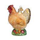 Old World Christmas Ornaments: Farm Animals Glass Blown Ornaments for Christmas Tree,Spring Chicken