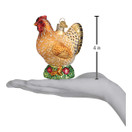 Old World Christmas Ornaments: Farm Animals Glass Blown Ornaments for Christmas Tree,Spring Chicken