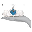 Old World Christmas Ornaments Swans in Love Glass Blown Ornaments for Christmas Tree