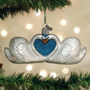 Old World Christmas Ornaments Swans in Love Glass Blown Ornaments for Christmas Tree