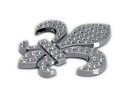 Elektroplate Premium Fleur-de-Lis Crystal All Metal Chrome Emblem for Cars, Trucks, and All Auto | Universal Fit at 3.0" x 2.65" | Weatherproof | Crystal Chrome