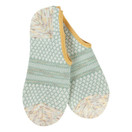 World's Softest Weekend Gallery Footsies/Socks, One Size Fits Most - Frosty Multi