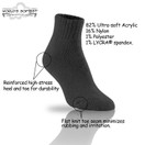 World's Softest Men's Classic Quarter Crew Socks - Medium, Black