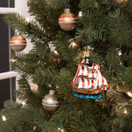 Old World Christmas Ornaments Pirate Ship Glass Blown Ornaments for Christmas Tree