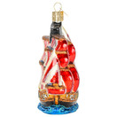 Old World Christmas Ornaments Pirate Ship Glass Blown Ornaments for Christmas Tree.