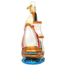 Old World Christmas Ornaments Pirate Ship Glass Blown Ornaments for Christmas Tree.